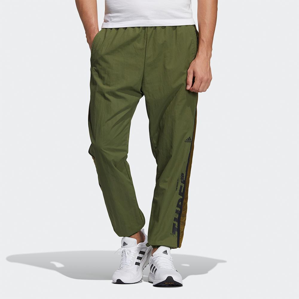 adidas Тканые зауженные джоггеры, мужские брюки, зеленые GL8683