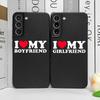 Милый Чехол для Телефона 'Я Люблю Свою Девушку/Парня' для Samsung S25 S24 S22 S20 S21 Plus Ultra Чехол для Samsung Galaxy S23 FE Оболочка