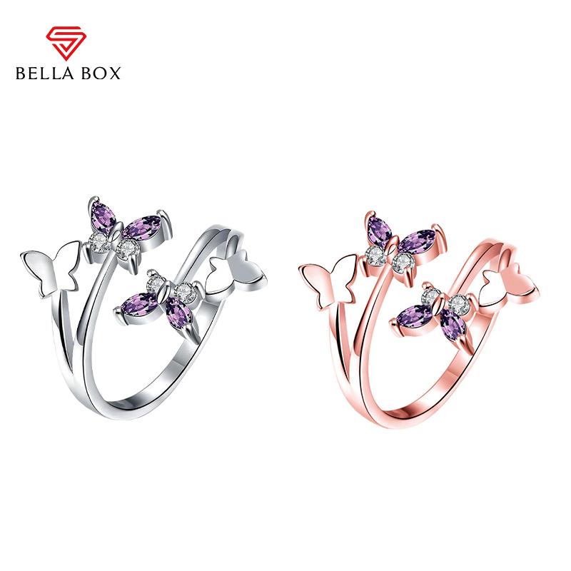 BELLA BOX Роскошное кольцо для женщин, свадебные помолвки, женские подарки, ювелирные изделия