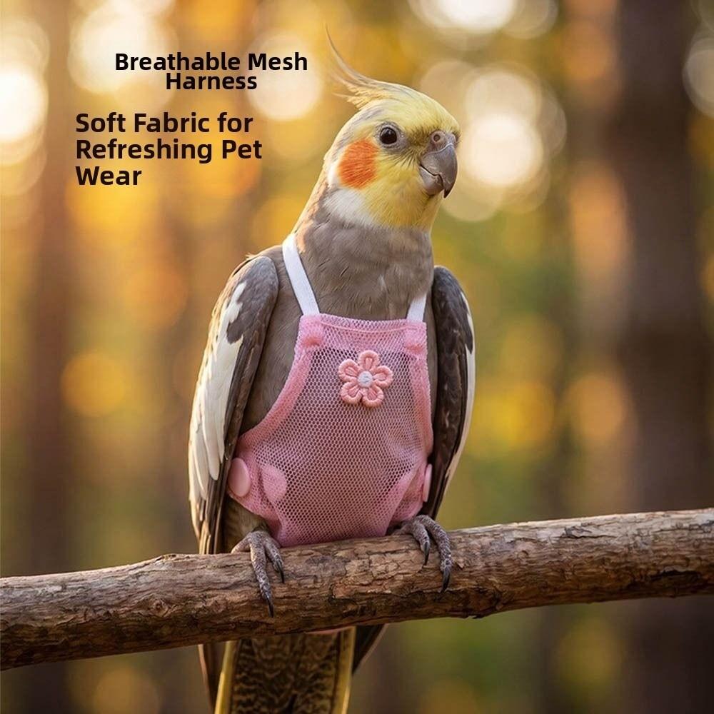 Adjustable Parrot Diaper Soft Breathable Parrot Flight Suit Pet Bird Nappy Suit Pet Accessories