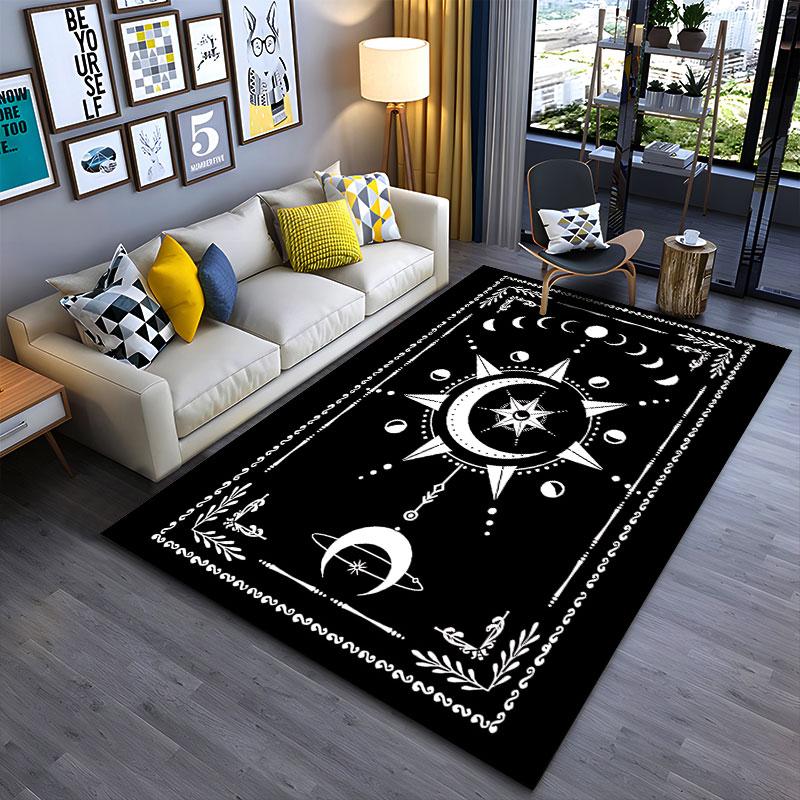 Celestial Moon and Star Pattern suitable as a non-slip mat for the living room or bedroom sofa