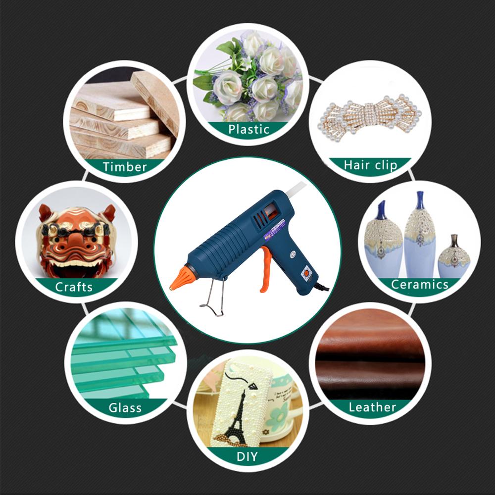 150 Вт термоплавкий клеевой пистолет с контролем температуры для дома, DIY, промышленное производство, использование 11 мм, клеевые стержни, сопло из чистой меди