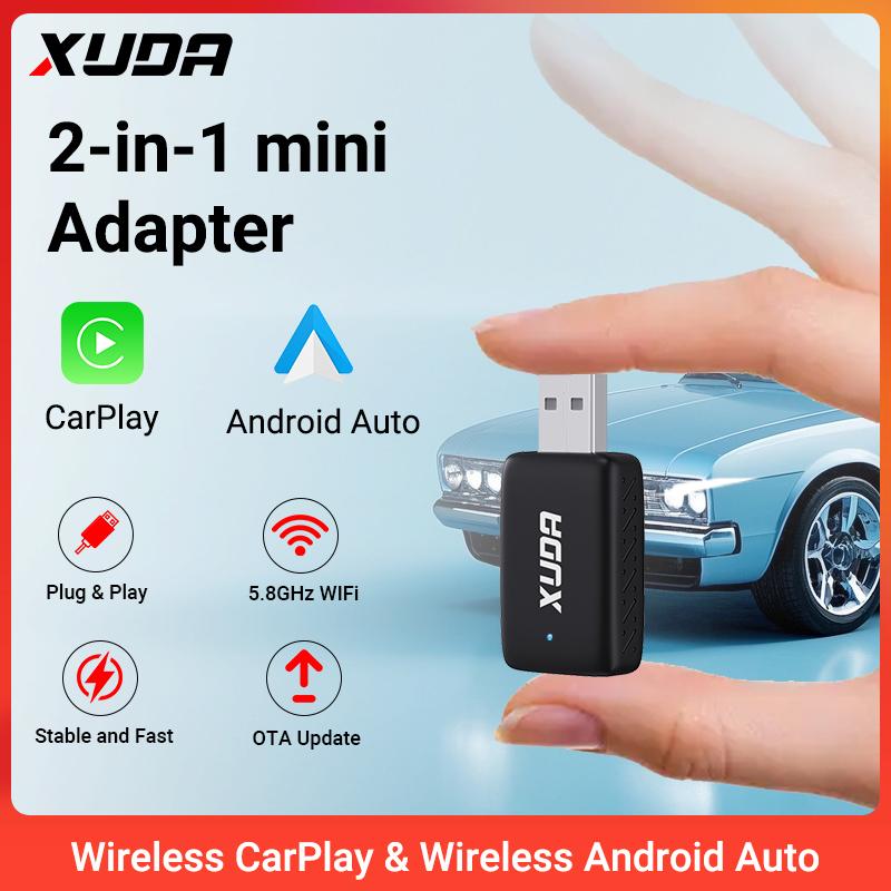 XUDA 2025 НОВЫЙ беспроводной Carplay и Android Auto 2in1 smart Mini Box WIFI BT Auto Connect для Toyota Volvo Benz MG Kia MAZDA FORD