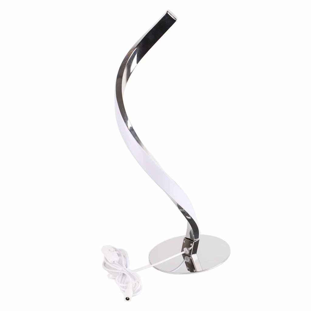 Светодиодная спиральная настольная лампа SShaped, небольшой ночник для кровати  (Арджент )