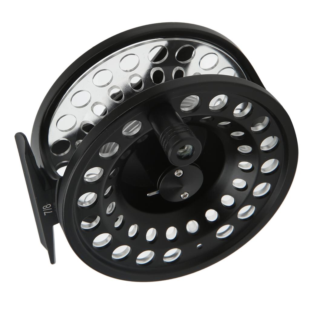 7 8 Fly Fishing Reel Aluminium Alloy Large Capacity Fishing Wheel for Right and Left Hand Outdoor Black