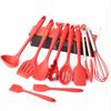10-Piece Non-Stick Silicone Kitchenware Set: Includes Large Colander, Cooking Spoon, Shovel, Porridge Spoon, and Scraper for Baking.