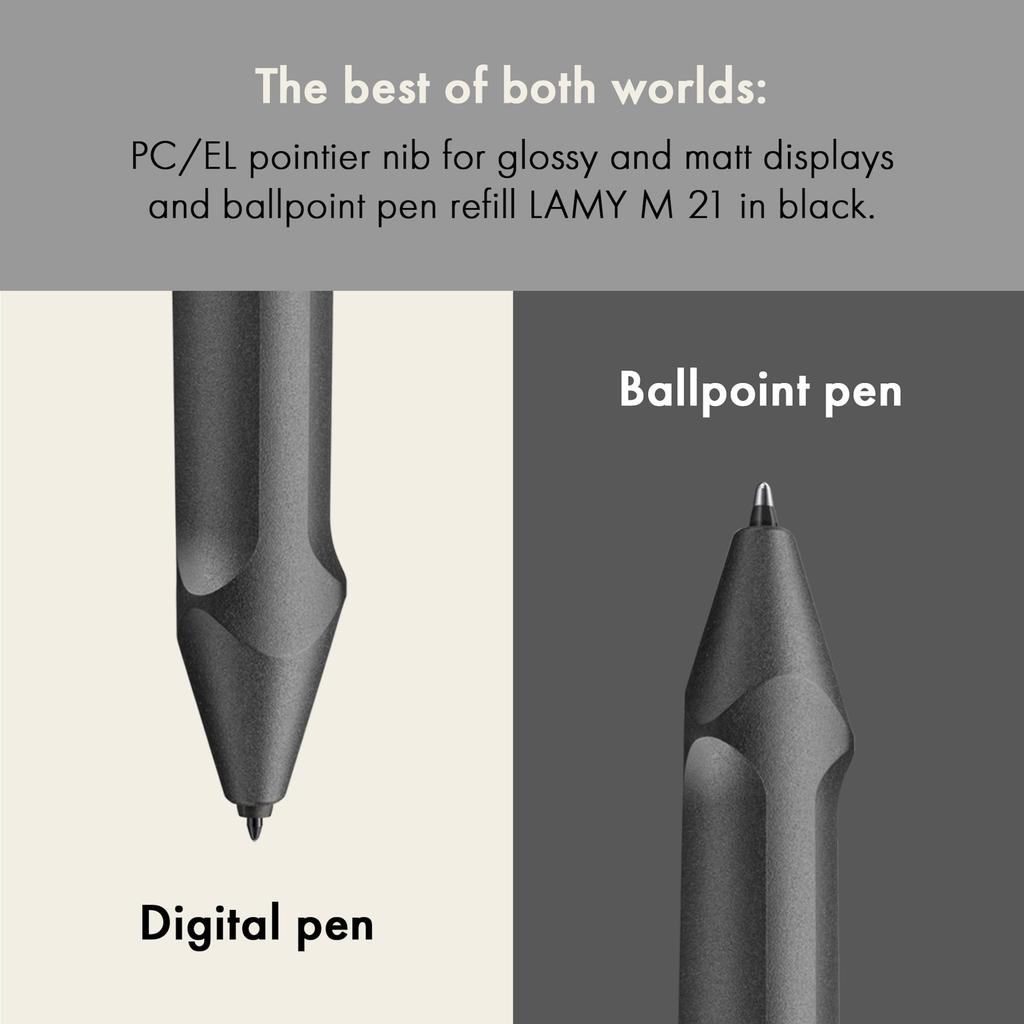 Lamy Safari Twin Pen EMR Полностью черный стилус и шариковая ручка для многих Android-устройств Эргономичный захват Пишите и рисуйте на цифровых носителях и (Наконечник из ПОМ) -