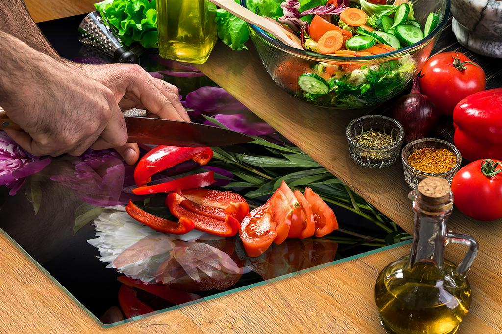 GLASS CUTTING BOARD 35x52 Flower