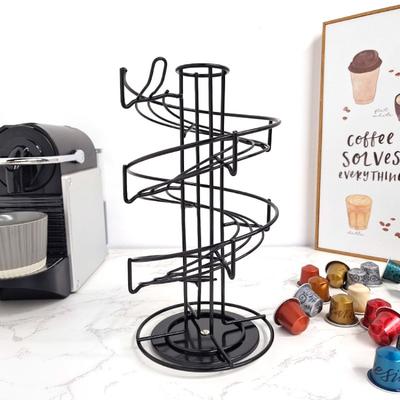 Подставка-карусель для капсул Nespresso, Органайзер для хранения капсул кофе (Вместимость 30 капсул K-Cup) Кованая железная стойка для выкладки