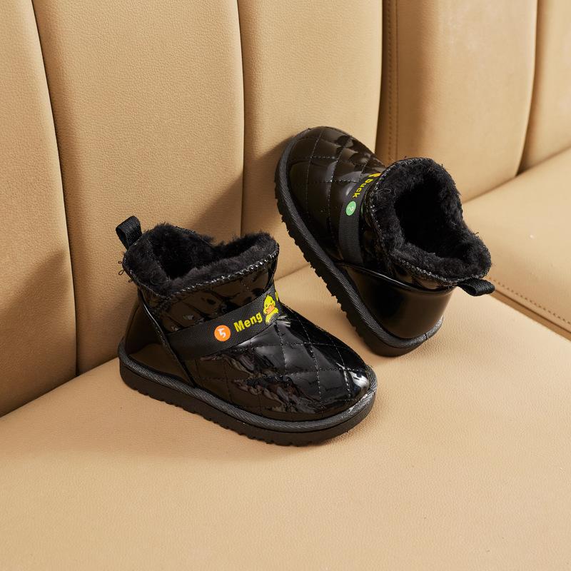 Детские зимние ботинки для девочек, новые хлопковые зимние ботинки для девочек, водонепроницаемые и вельветовые детские ботинки, мужская зимняя обувь