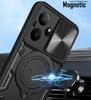 Чехол-книжка Slide Lens Armor для OPPO Realme GT7 Чехол для Realme GT 7 Pro 6T Neo6 SE 5G Чехол Магнитный держатель-кольцо Полное покрытие
