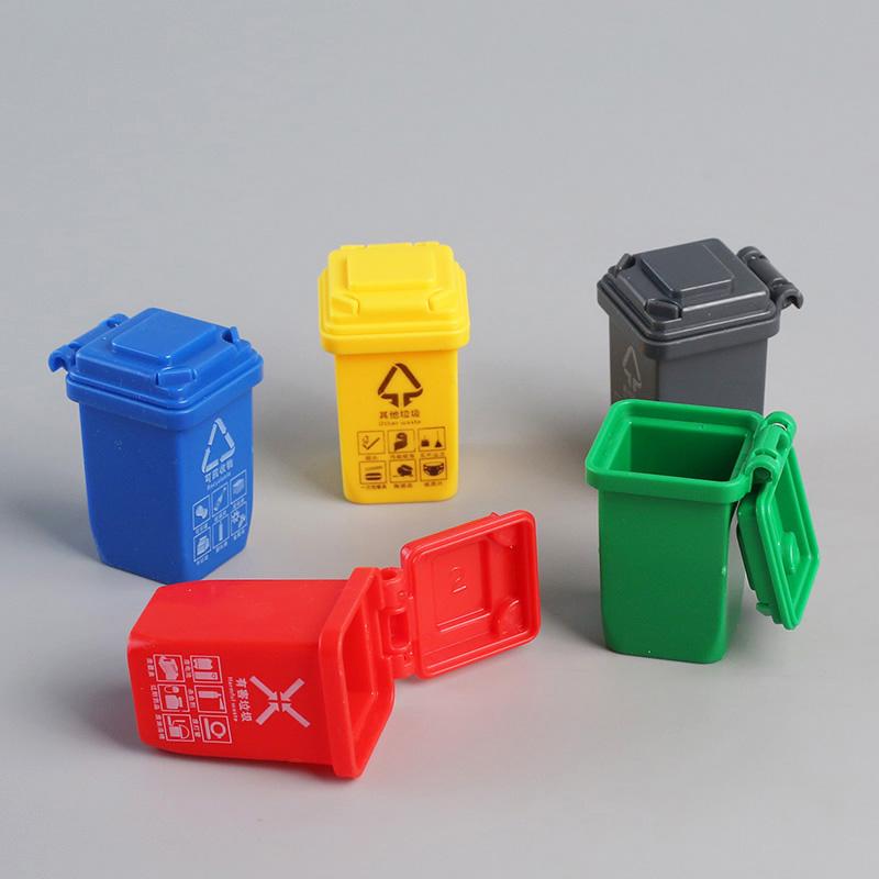 Simulated garbage classification sanitation vehicle inertial car children's open lid trash can urban transport vehicle model