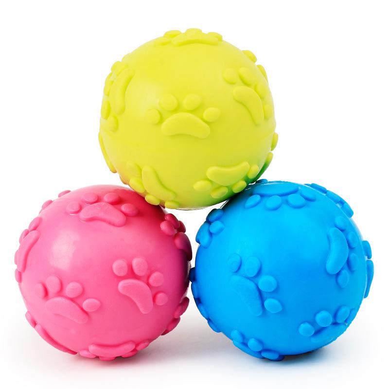 Footprint Sound Ball: Chew-Resistant Interactive Dog Toy for Molar Training and Fun