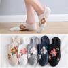 Fashion Summer Women Ankle Invisible Flower Socks No Show Non Slip Loafer Boat Liner Cotton Socks Comfortable Socks