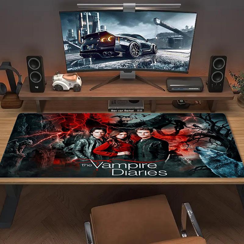 Vampire Diaries Color Mouse Pad Large Gaming Table Cushion Non-slip Laptop Tablet Big Mousepad XXL Mat Mini PC Playmat With Lock edge
