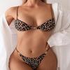 Leopard Print Halter Bikini 2025: European & American Style High-End Beach Swimwear