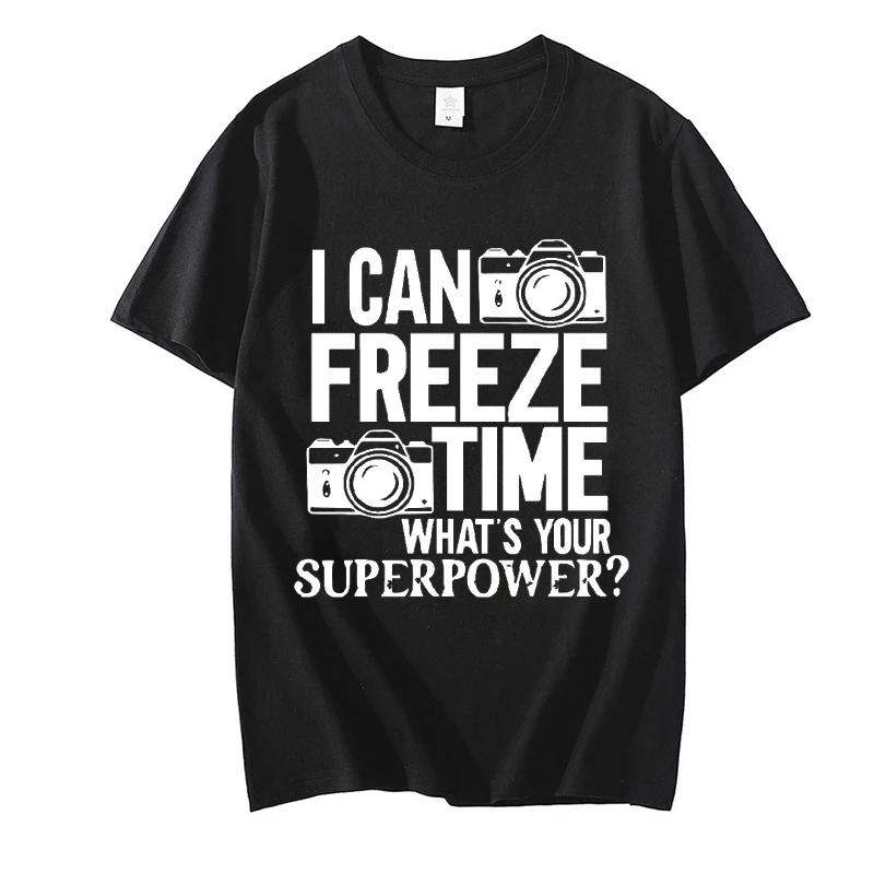 Футболка с принтом для фотографа Футболки с коротким рукавом Футболки в стиле хип-хоп Уличная одежда Большие футболки Топы для операторов Мужская одежда