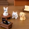 Resin Animal Figurines Cartoon Micro Landscape Ornaments Cute Dog Figurines Miniatures  Garden