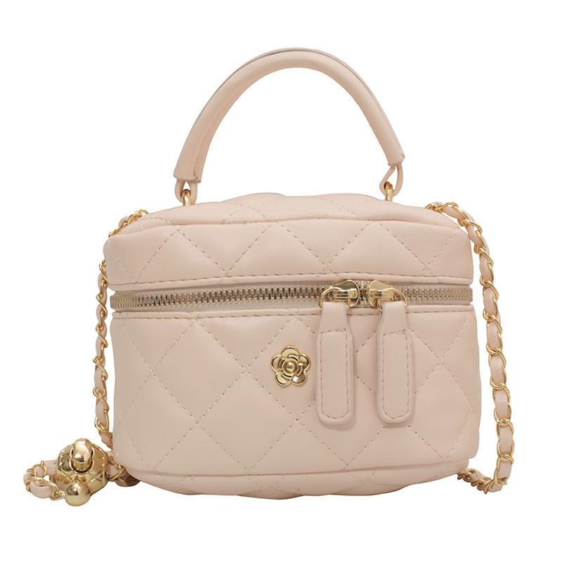 Chic Diamond Grid Chain Handbag 2024 New Style Popular This Year High-end Texture Urban Minimalist