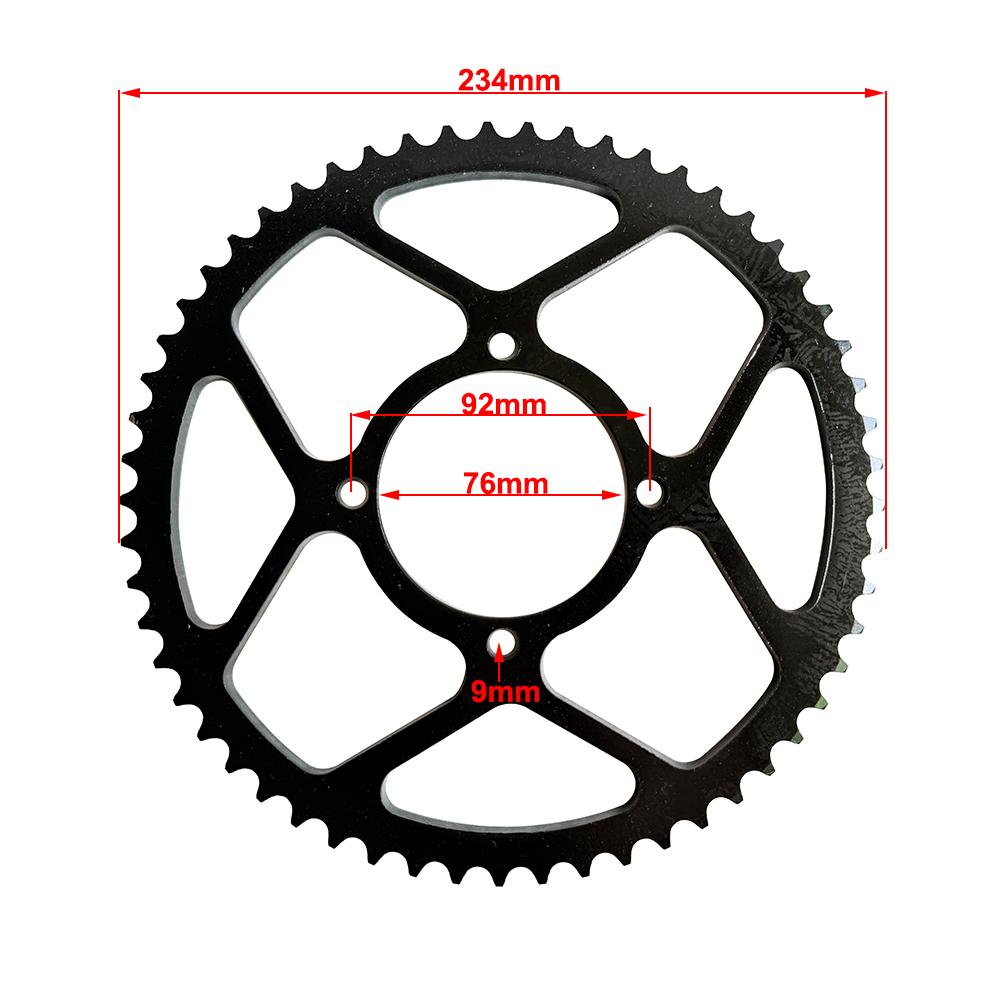 Motorcycle 420 Chain Rear Sprocket 51T 53T 57T 60T 76mm For 50cc 70cc 90cc 110cc 125cc 250cc Pit Dirt Bike ATV Quad Bike Go Kart