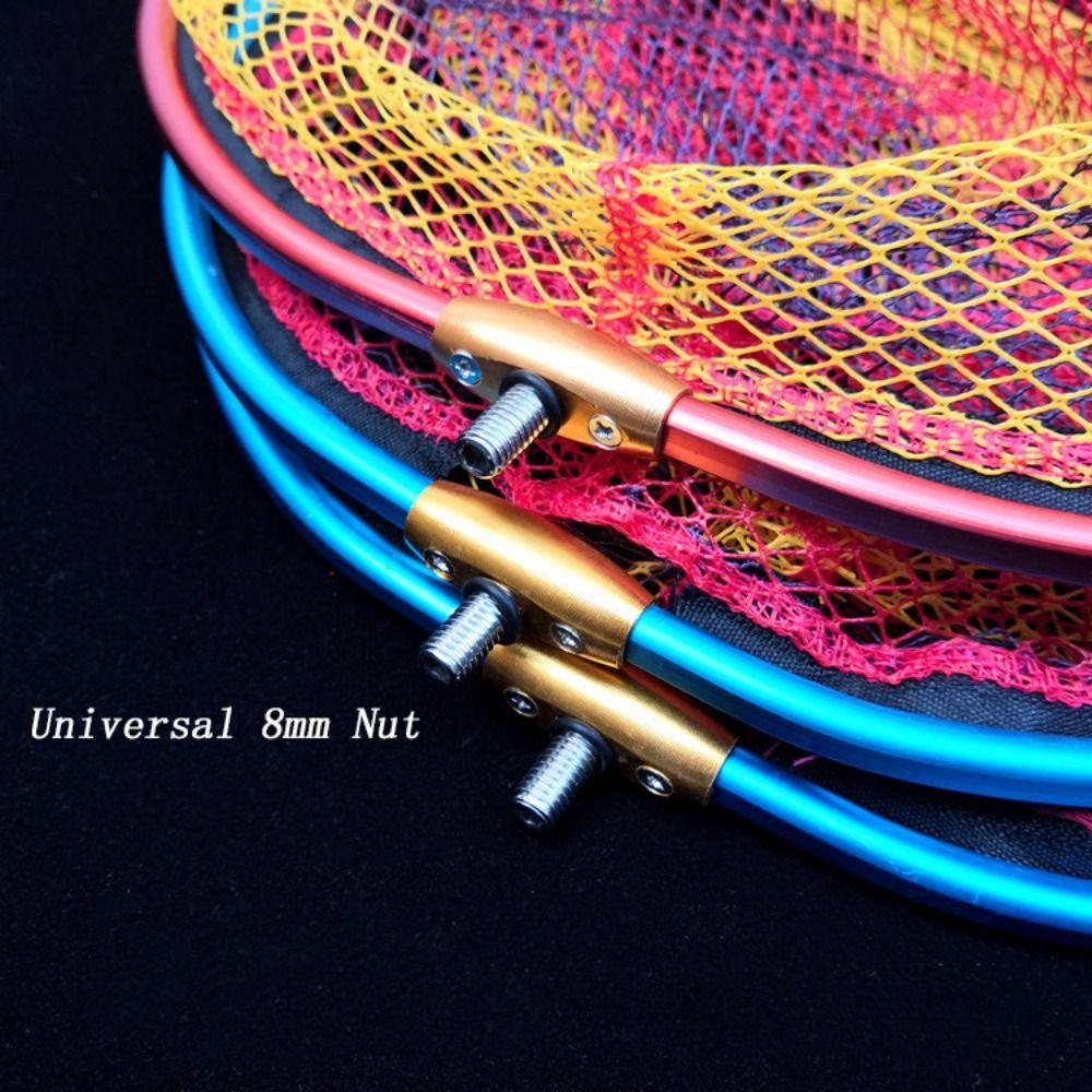 Foldable Mesh Fishing Nets Head Fishing Scoop Landing Net Fishing Hand Net Outdoor Fish Catching