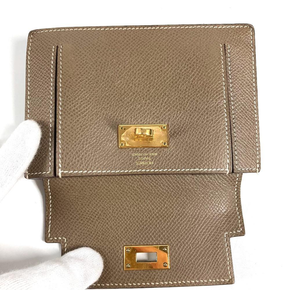 HERMES H logo Kelly Pocket Compact Compliment Wallet Coin Compartment coin purse