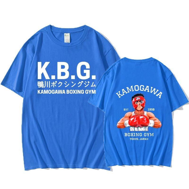 New Hajime No Ippo Kamogawa Boxing Gym T Shirt Men's Fashion Anime Printed Tees Casual Outdoor Personality Loose Short Sleeve