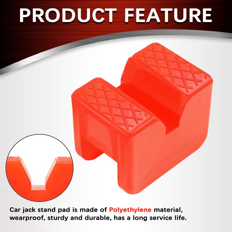 2Pcs Universal Slotted Jack Pad Adapters Car Lift Support Block with Frame Rail & Pinch Weld Protector with Anti-Slip Grip Safe
