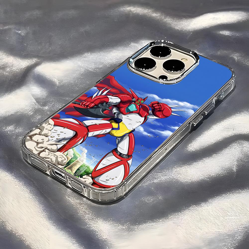 Чехол для телефона Getter Robo для iPhone 17 Pro Max 16 15 14 Pro Max iPhone 13 Pro Max 11 Plus Прозрачная крышка