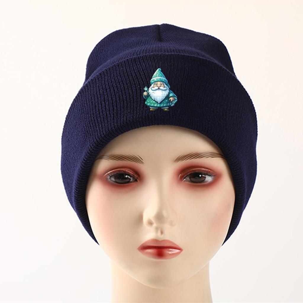 Green Dwarf Print Knit Cap Beanie, Skullies Beanies Cuff Winter Leisure Gorro Knitted Cap Beanie