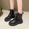 Fashion New Autumn Winter Women Ankle Boots Lace-up 2024 Hot Sale Fashion Thick with Wear Resistant Round Head Outdoors Women's Shoes