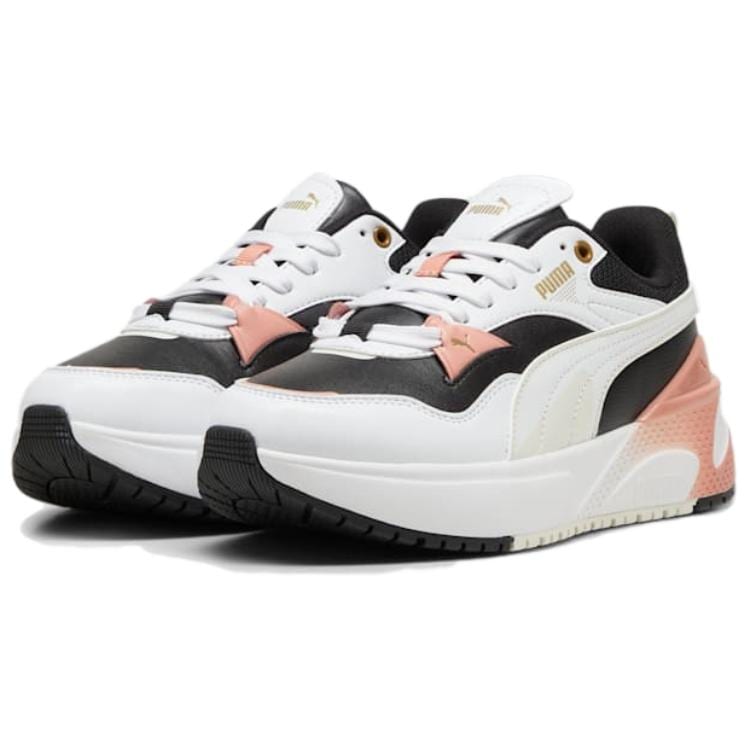 PUMA R78 Low top Casual Shoes Women's Black White Pink 397675-08