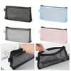 1Pc Simple Transparent Portable Mesh Pencil Case Office Storage Bag Student Pen Bag School Supplies Stationery Bag