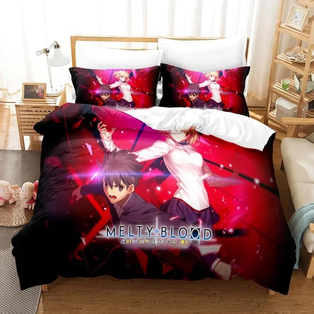 Мультфильмы, напечатанные на 3D-принтере, Melty Blood Neco Arc Постельный комплект Односпальный Полуторный Двуспальный Кингсайз Комплект для кровати Взрослый Детский Спальня Комплекты пододеяльников