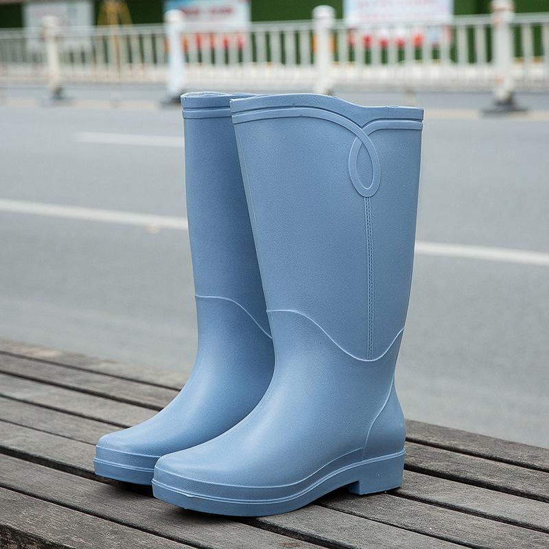 Новые высокие резиновые сапоги женская верхняя одежда женская нескользящая водонепроницаемая обувь модные резиновые сапоги водные сапоги