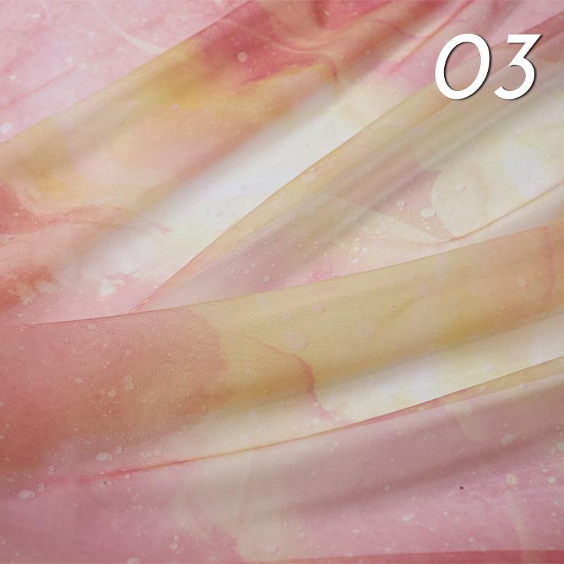 1/3/5M градиентная цветная шифоновая ткань 30D шифоновая ткань DIY радужная звездная прозрачная танцевальная одежда материал костюм платье ремесло