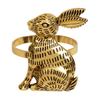 Pack of 12 Antique Gold or Silver Metal Easter Rabbit Napkin Rings Buckles Perfect for Weddings and Banquets