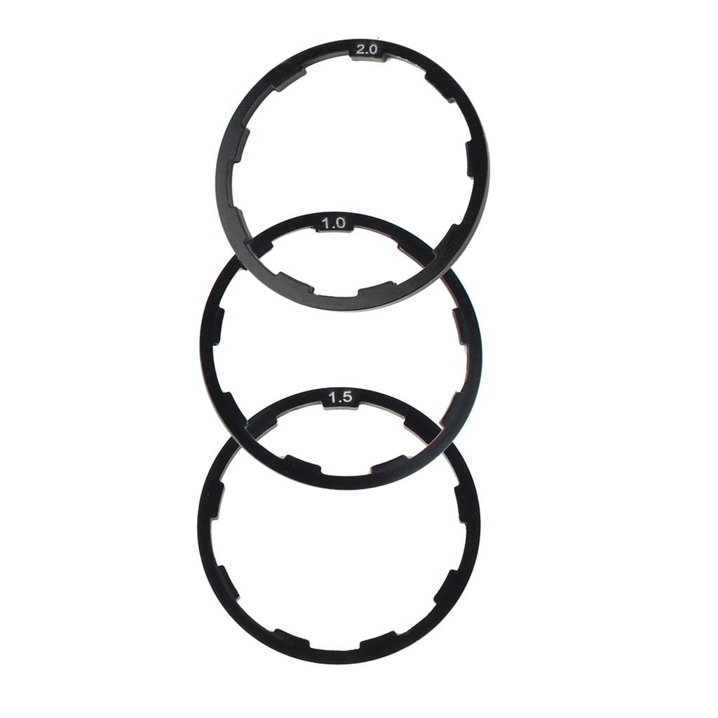 3 Pcs 1mm+1.5mm+2mm Bike Flywheel Hub Spacer Bicycle Bottom Bracket Axle Washer Gasket
