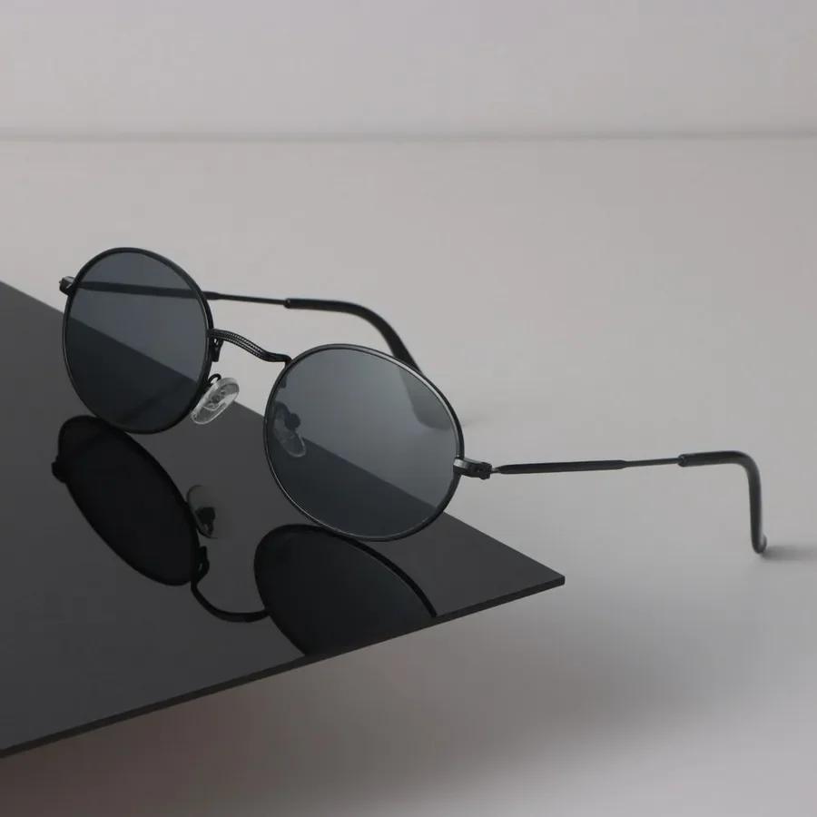 Дизайнерские овальные солнцезащитные очки женские мужские винтажные черные солнцезащитные очки модные очки с индивидуальностью маленькая оправа зеркальные брендовые