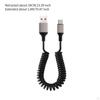 2Pcs USB C Fast Charging Cable,Coiled Charger Cord Portable Workshop Data Cable Type for