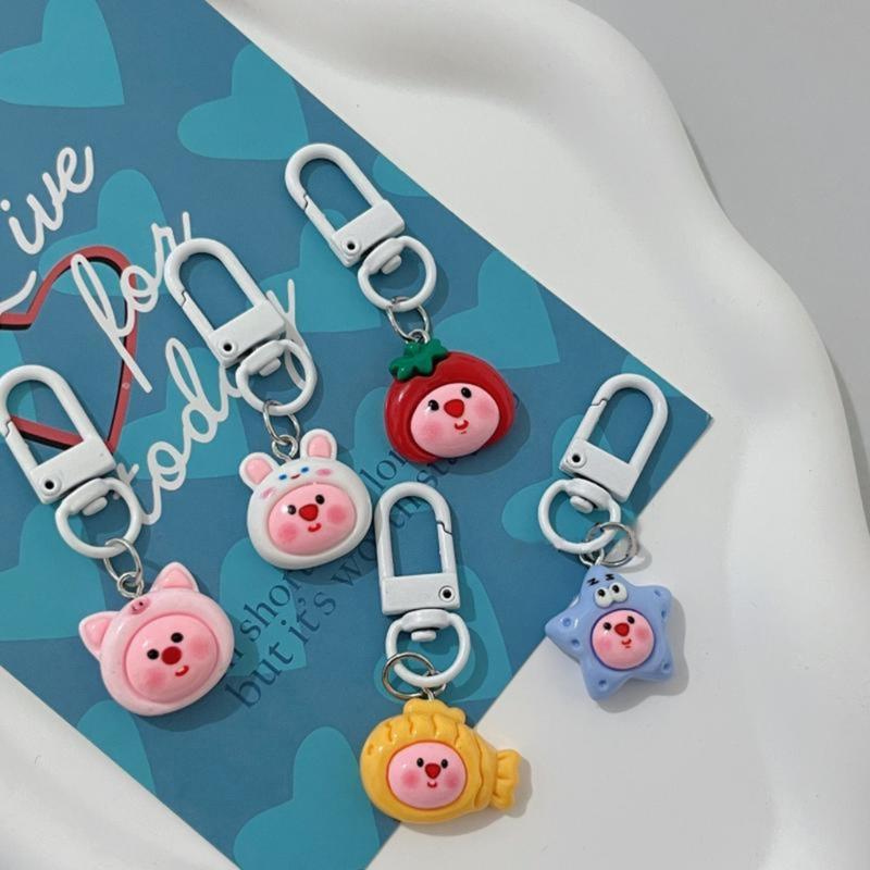 Милый брелок из смолы Брелок Loopy Смоляная мультяшная кукла Подвеска Милые аксессуары Идеальный подарок для женщины, девочек, детей