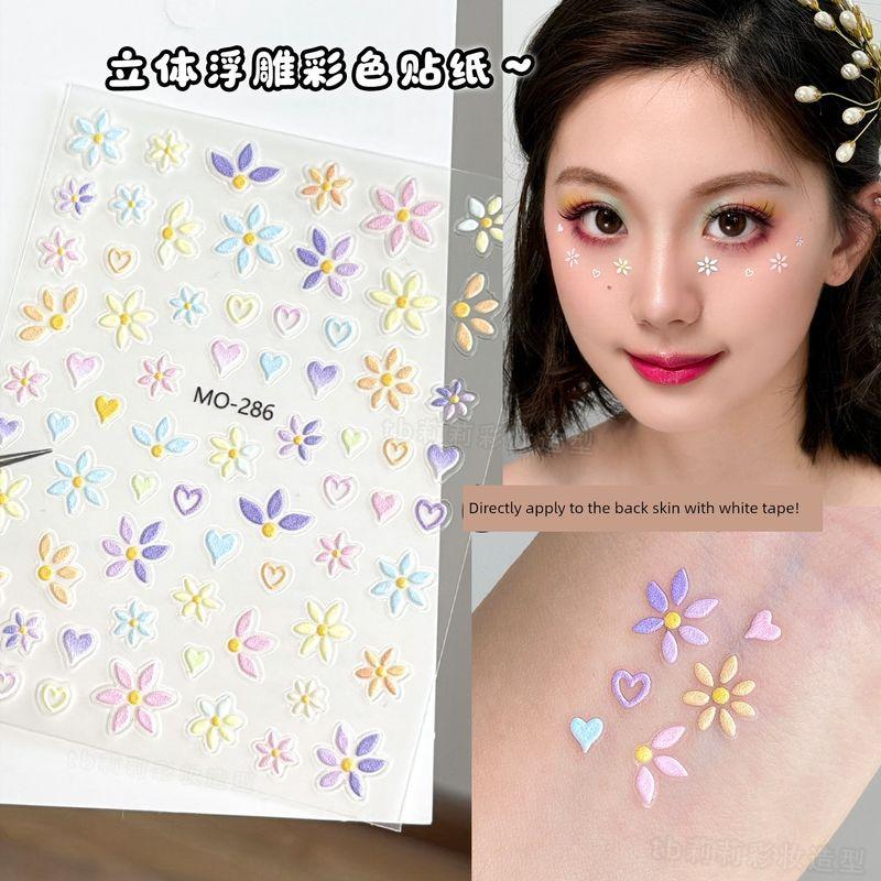Concert Face Stickers, Face Decorations, Butterfly Stickers, Facial Embellishments, Fan Makeup, 3D Face Stickers, Rhinestone Makeup Decorations