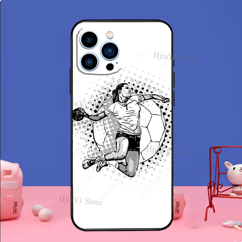 Handball Sport Phone Case For iPhone 16 15 11 12 13 14 Pro Max Mini X XS XR Plus SE2 Funda Coque Capa Cover