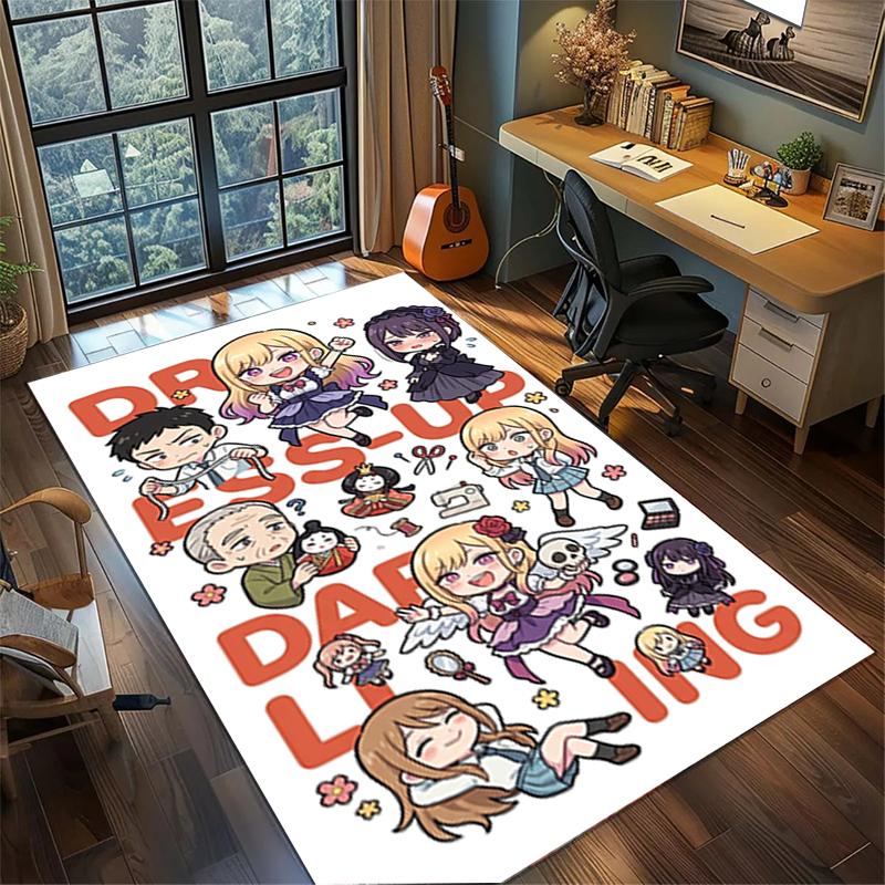 Large Area Floor Mat Rug "My Dress-Up Darling" Non Slip Washable Carpet Bedroom Gamer Room Decor—kwq53