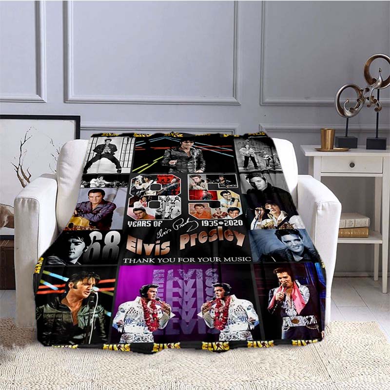 Различные стили 3D-печатных диванных пледов с узором E-Elvis (рок-певец), подходят для спален взрослых и детей, а также для гостиных