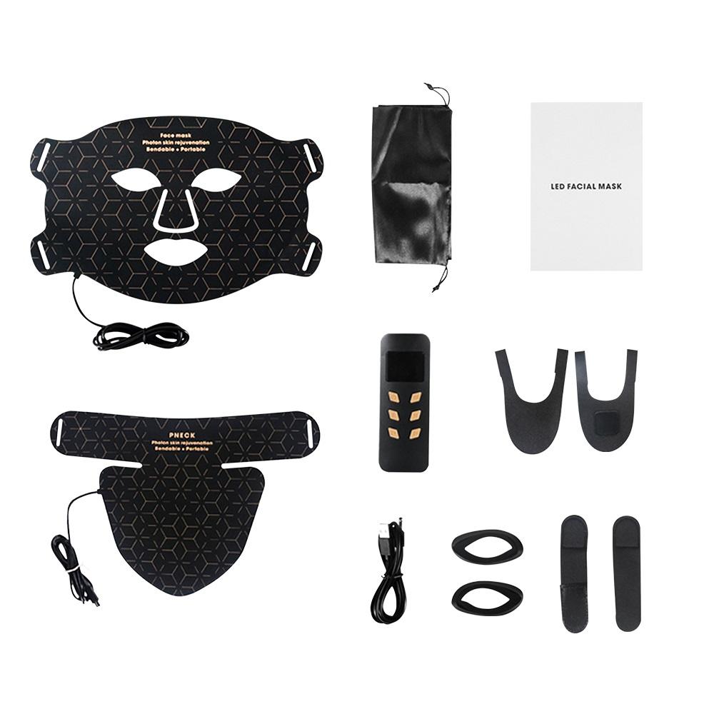 Силиконовая маска для лица и шеи, 240 светодиодов, инфракрасный свет, омоложение кожи, против морщин, осветляющая 3D светодиодная маска для фототерапии