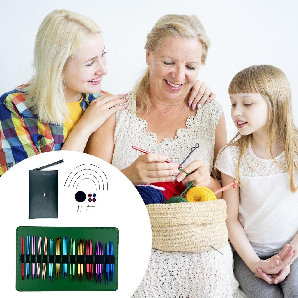 Инструмент для вязания своими руками, сменные алюминиевые спицы, наборы для начинающих, предназначенные для любителей ручного вязания