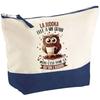 Trousse De Maquillage - PLANETEE - La Judoka Chouette Grain - Grand Format - Coton - Impression Sublimation HD