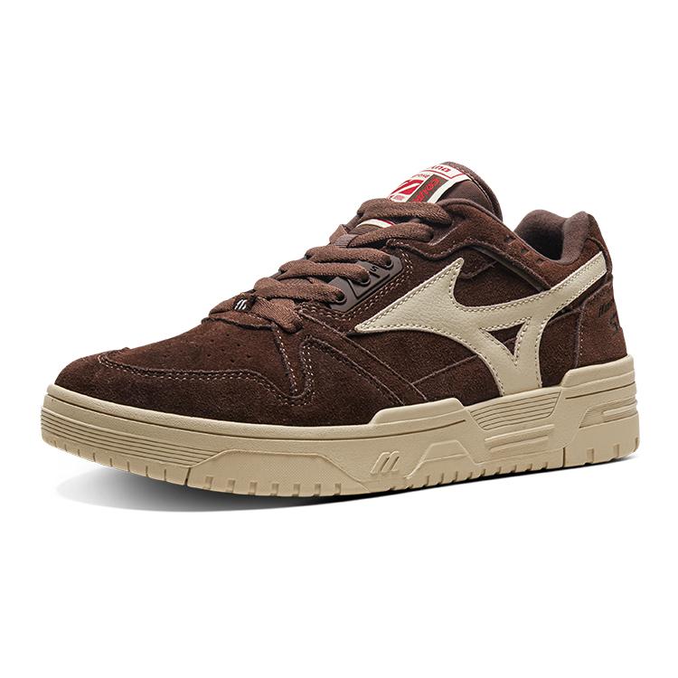 Mizuno Trendy Comfortable Non-Slip Wear-Resistant Low-Top Casual Shoes Unisex Casual Shoes Dark-Brown D1GH241401