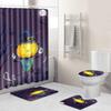 Halloween Shower Curtain Floor Mat Combination Four-Piece Household Door Mat Bedroom Non-Slip Carpet